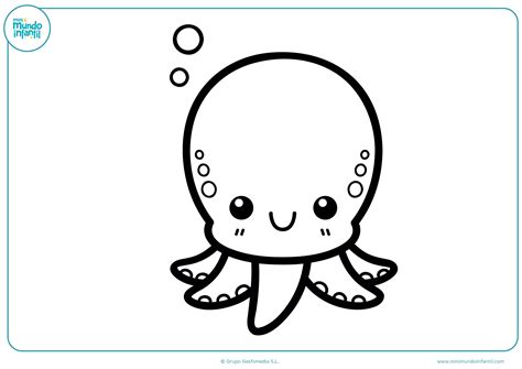 Dibujos de animales marinos para colorear - Mundo Primaria | Dibujos de
