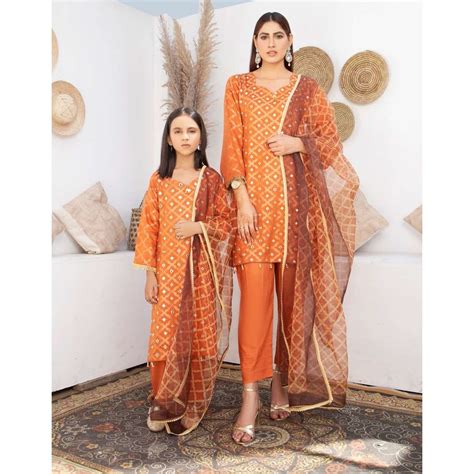 Mom And Daughter Matching Lawn Dress Ml 13458 Ladies From Mahir London Uk