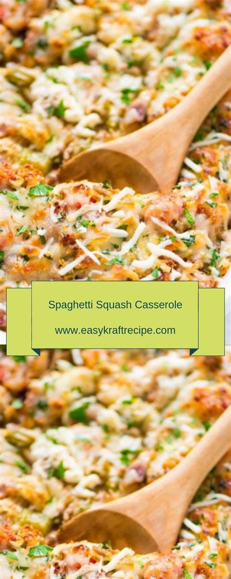 Spaghetti Squash Casserole Easy Kraft Recipes