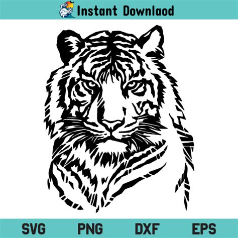 Tiger Svg Tiger Svg File Tiger Svg Design Tiger Face Svg File Tiger