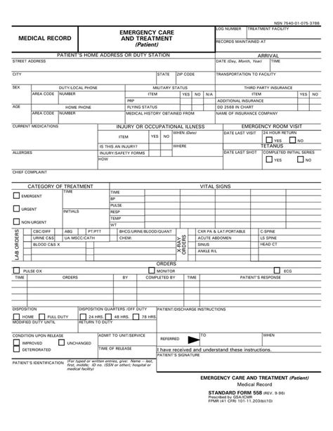 Patient Medical Chart Template Awesome Medical Record Templates In 2020