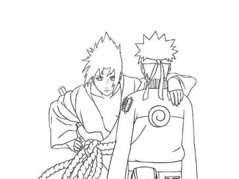 Naruto Vs Sasuke Anime Coloring Pages For Kids Printable Free Sasuke