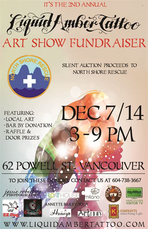 2nd Annual Art Show Fundraiser — Liquid Amber Tattoo