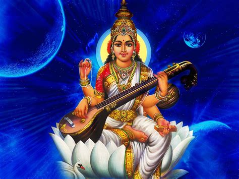 Maa Saraswati Hd Wallpapers Vidya Ki Devi Hindu Goddess Pics God Wallpaper