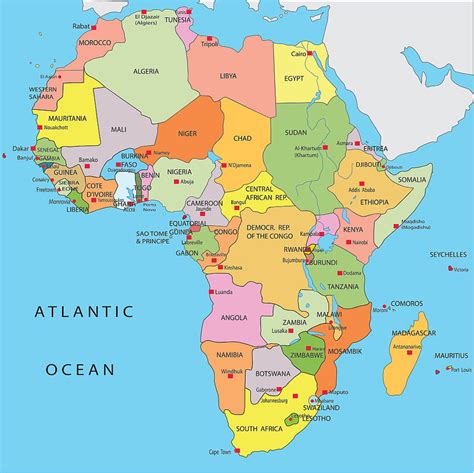 Africa Map With Capitals Africa Map Africa Continent Map Egypt Map Hot Sex Picture