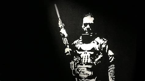 Punisher Stencil Wall Art Youtube