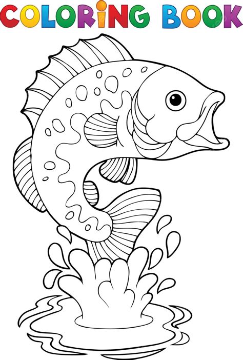 Coloring Book Freshwater Fishes 2 Vectors Coloring Art Vector Vectors