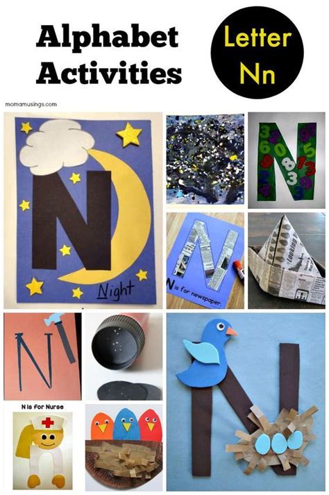 Art table shape cardboard tube into an oval shape opening and let children dip the ends into paint to print eggs on brown craft paper. alphabet activities and the o jays on | Letter n crafts ...