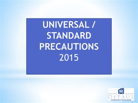 Universal Standard Precautions