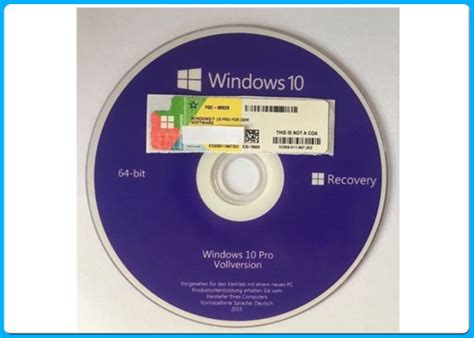 Genuine Microsoft Windows 10 Pro Software Oem Box 64 Bit Dvd Coa