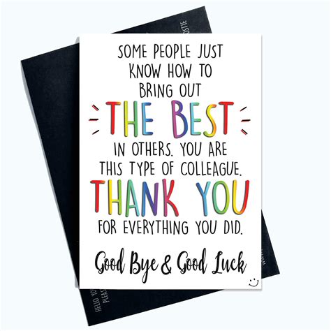 Goodbye Card For Colleague