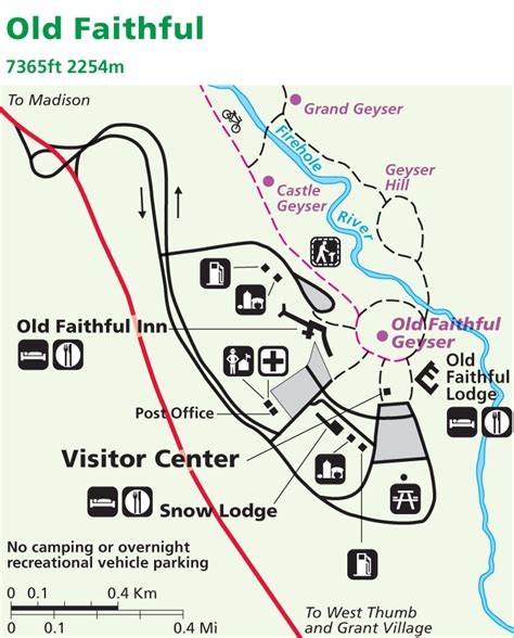 Yellowstone Map Old Faithful Alltrips