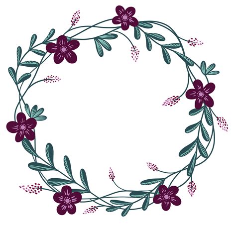 Download Wreath Floral Flowers Royalty Free Stock Illustration Image