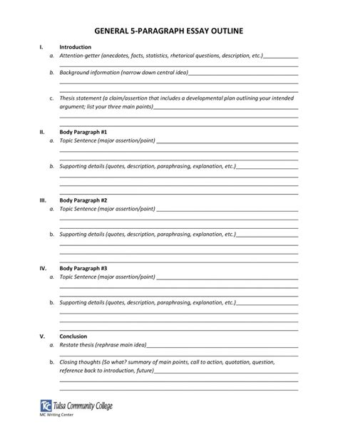 Save time on research and writing. 005 Essay Example Page Outline Middle School Format For ...