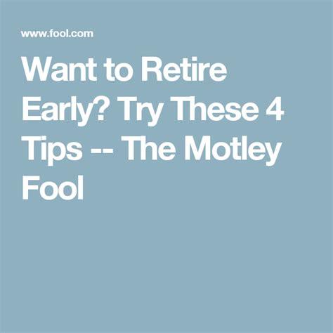 Want To Retire Early Try These 4 Tips The Motley Fool Biz Markie