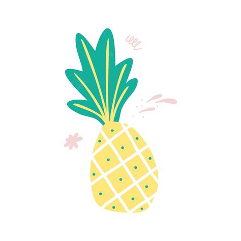 Premium Vector Hand Drawn Pineapple Isolated On A White Background