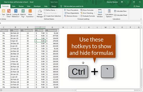 How To Show Cell Formulas In Excel Software Accountant