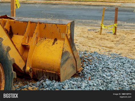 Excavator Parked Image And Photo Free Trial Bigstock