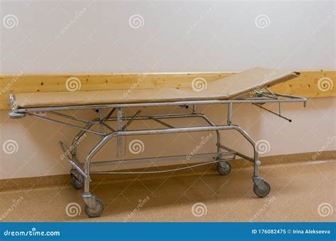 Gurney Bed Or Wheeled Stretcher For Transporting Bedridden Patients In