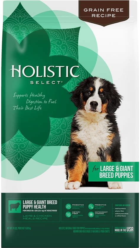 Holistic Select Large And Giant Breed Puppy Lamb And Chicken Meals Natural