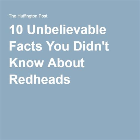 the words 10 unbelevable fact you didn t know about redheads