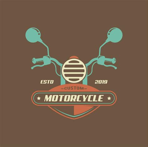 Retro Motorcycle Logo Design Concept 20667079 Vector Art At Vecteezy