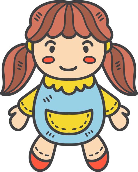 Free Hand Drawn Baby Girl Doll Illustration 12664864 Png With