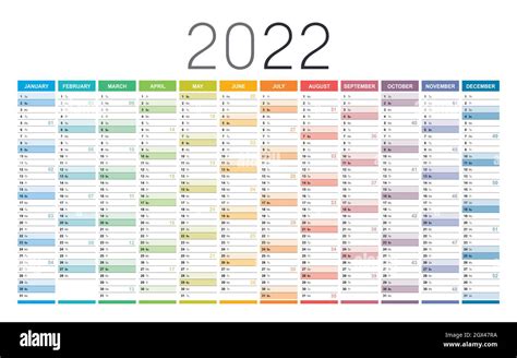 Calendario 2022 Numero De Semanas Fotos E Imágenes De Stock Alamy