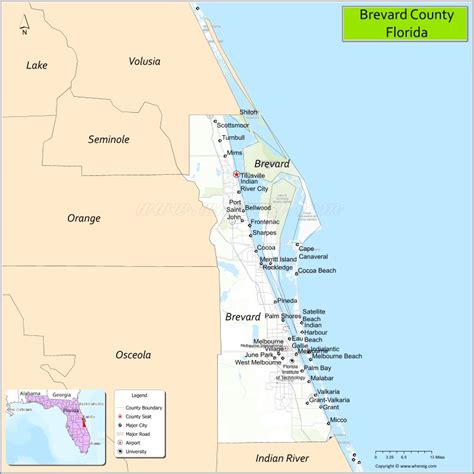 Brevard County Map Florida Usa Cities Population Facts Where Is