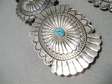 Important Vintage Native American Navajo Turquoise Sterling Silver Bla Nativo Arts