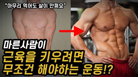 마른사람이 근육을 키우려면 무조건 해야하는 운동 Youtube