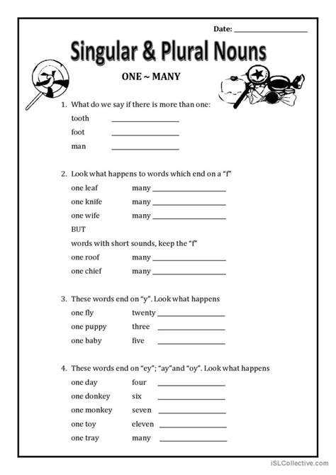 Printable Plural Nouns Worksheets For Kids Tree Valley 47 Off