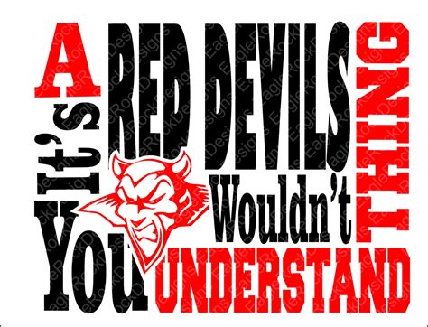Its A Red Devils Thing Svg Dxf Eps Cut File For Cameo