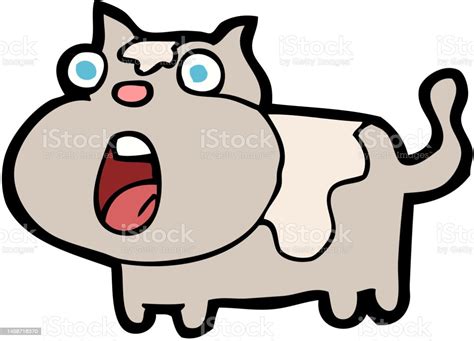 Cartoon Shocked Cat Stock Illustration Download Image Now Animal
