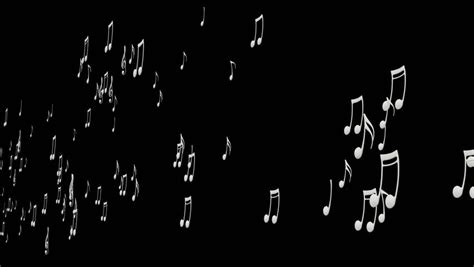 Animated Flying White Music Notes Stock Footage Video 100 Royalty