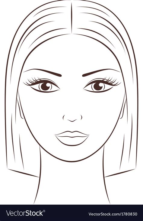 Female Face Royalty Free Vector Image Vectorstock