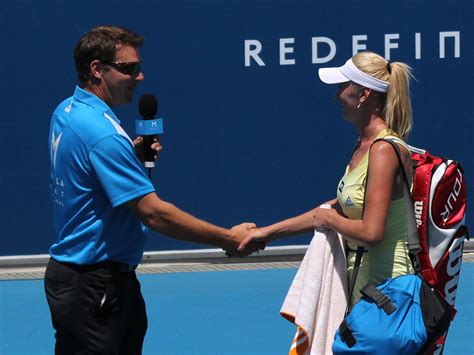 Olga Govortsova Thanks Mark Handley Hobart International Tennis