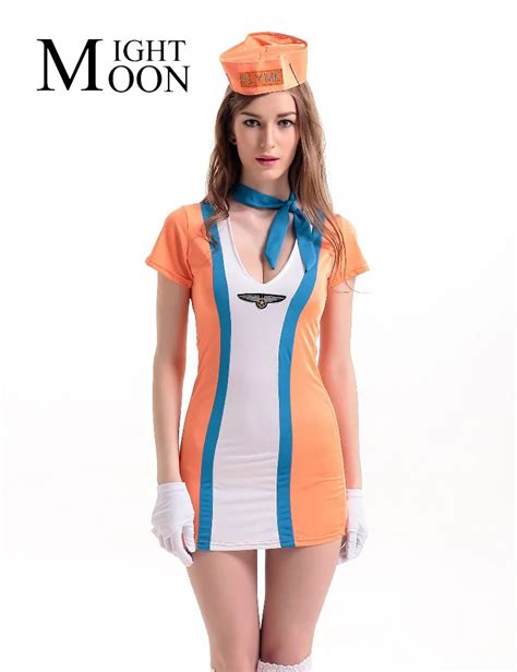 buy moonight women sexy stewardess cosplay costume temptation stewardess role