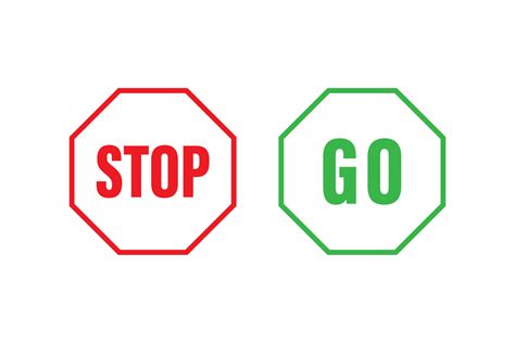 Stop And Go Sign Icon Vector Design 9940783 Vector Art At Vecteezy