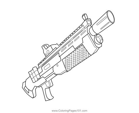 Fortnite Guns Coloring Sheets Coloring Pages