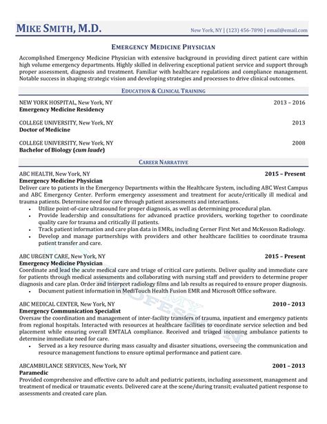 Structure your doctor resume template. 9 Best Physician Resume Writing Services