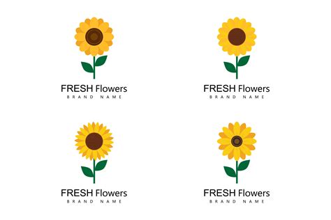Sunflower Logo Icon Vector Graphic By Redgraphic · Creative Fabrica