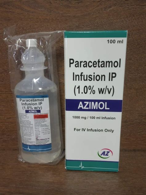 Azimol Paracetamol Infusion Packaging Size 100 Ml Dose 1000 Mg At