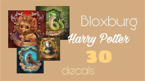 Bloxburg Harry Potter Decals Hermione Harryron And Draco Youtube