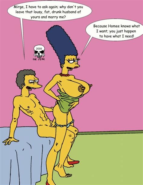 Rule 34 Abs Breasts Clothes Color Female Human Indoors Insertion Male Marge Simpson Moe