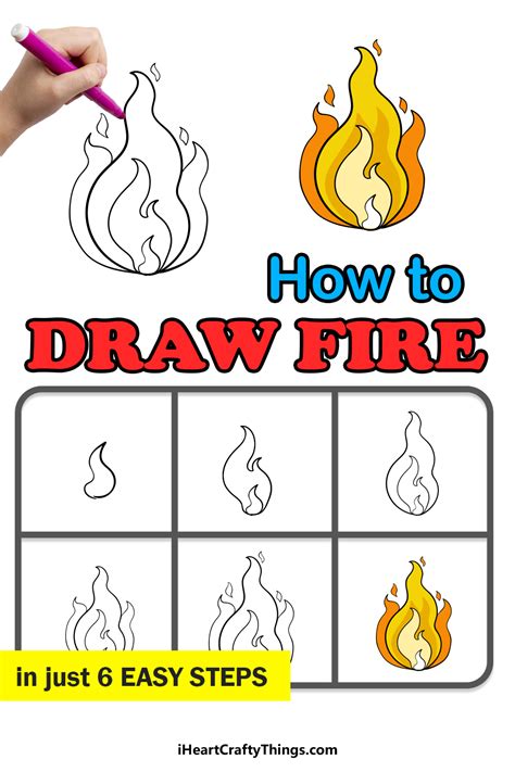 How To Draw Fire Step By Step Easy Walters Whaturest