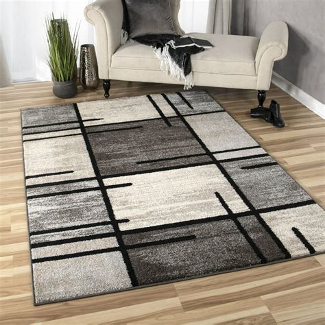 Better Homes And Gardens Spice Grid Indoor Area Rug Charcoal 94 X
