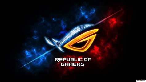Asus Rog Republic Of Gamers Rog Fire And Ice Logo 4k Wallpaper Download