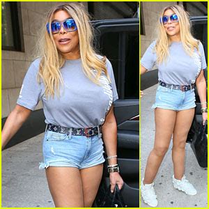 Wendy Williams Sports Short Denim Shorts While Leaving The Studio Wendy Williams Just Jared