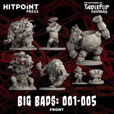 3d Printable Big Bads 001 005 By Hit Point Press
